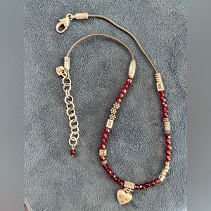 Brighton necklace with ruby colored beads